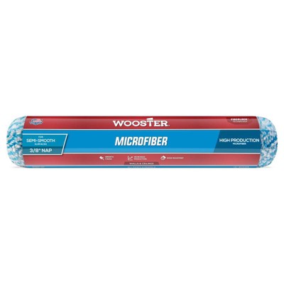 Wooster Microfiber 14 in. W X 3/8 in. Paint Roller Cover 1 pk (Case of 6)
