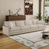 Corduroy Deep Seat Modular Straight Sectional Sofas with 4 Pillows and Removable Ottoman for Living Room, Bedroom, or Apartment - 3 of 4