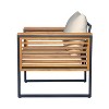 Christopher Knight Home Felina Outdoor Acacia Wood and Metal Club Chair with Water-Resistant Cushion, Teak/Beige - 4 of 4