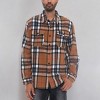 Slickblue Men's Checkered Flannel Shacket - Soft Brushed Overshirt with Pockets, Multi Colors Options, S to 3XL - 2 of 4