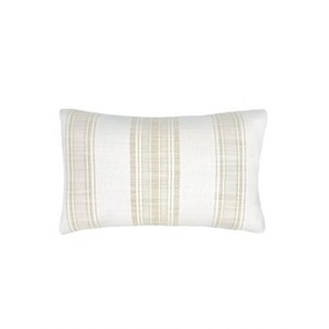 Beach Club Beige Stripe Indoor Outdoor Pillow - 1 of 4