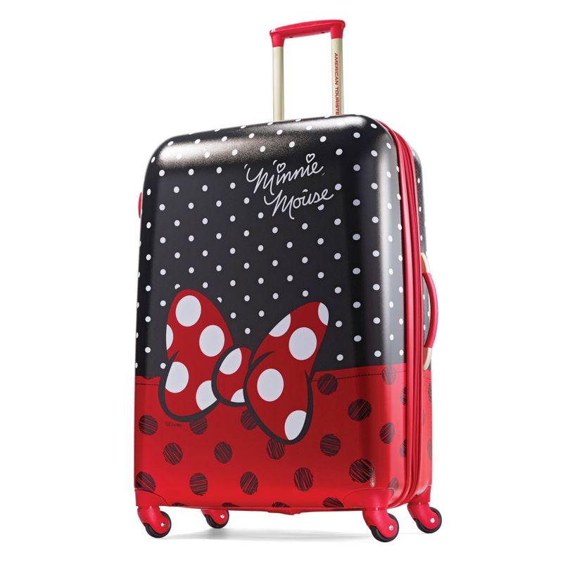 American Tourister Minnie Mouse Bow Hardside Large Checked Spinner Suitcase - Red, 1 of 8