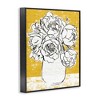 Stupell Industries Peony Sketch Bouquet Contrasted Distressed Yellow Framed Giclee Art - 2 of 4