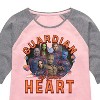 Girls' - Marvel - Guardian Of Your Heart Valentine Shirt Tail Raglan Graphic T-shirt - 2 of 4