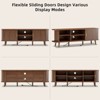 Gikpal 59" TV Stand, Fluted TV Stand for TVs up to 65", Entertainment Center with Storage Compartment and Sliding Doors, Power Outlet, Living room - 3 of 4