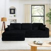 Left sofa seat,L shape Modular Sectional Sofa, Compressed Sectional Sofa Modern Minimalist Style Corduroy Couch,Unfold into a bed, Bedroom - 2 of 4
