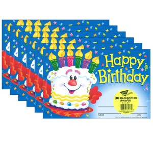 TREND Happy Birthday Cake Recognition Awards, 30 Per Pack, 6 Packs - 1 of 3