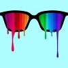 Adult Design By Humans Love Wins Hipster Glasses Pride By badbugs Racerback Tank Top - 2 of 2