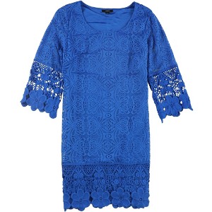 Alfani Womens Crochet-Trim A-line Dress - 1 of 1