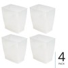 Small Rectangular Bathroom Trash Cans - Set of 4 - Frost - Made in USA - 2 of 4