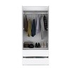 Depot E-Shop 2 Drawers Armoire, Wardrobe Closet with Hanging Rod - 4 of 4