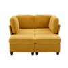 Resenkos U-Shaped 6-Seat Sectional, Configurable Modular Couch with Chaise and Storage Ottoman, - 3 of 4