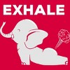 Junior's Design By Humans Exhale Elephant Beyond Yoga Meditation By JplusFunny T-Shirt - 2 of 3