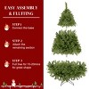 GlasFlength Artificial Trees Premium PVC Full Christmas Tree with Iron Stand Fashion Design for Holiday Decor, Green, 11.42"*11.42"*45.28" - 4 of 4