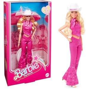 Barbie: The Movie Collectible Doll Margot Robbie as Barbie in Pink Western Outfit (Target Exclusive) - 1 of 4