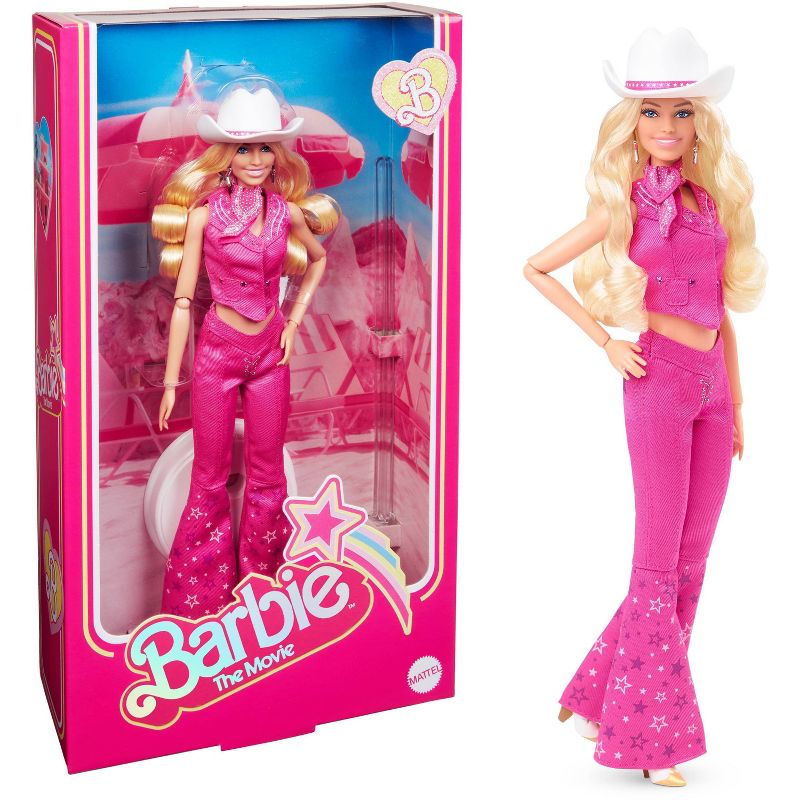 Barbie: The Movie Collectible Doll Margot Robbie as Barbie in Pink Western Outfit (Target Exclusive), 1 of 10