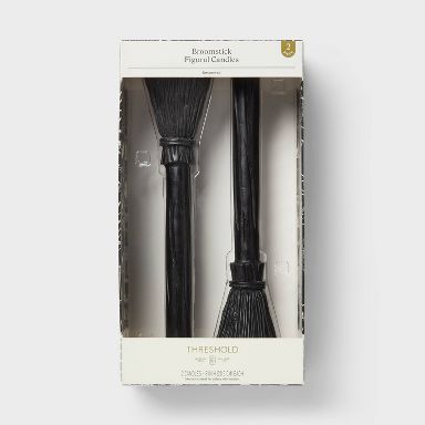 2pk Witch's Broom Halloween Taper Candle Set - Threshold™