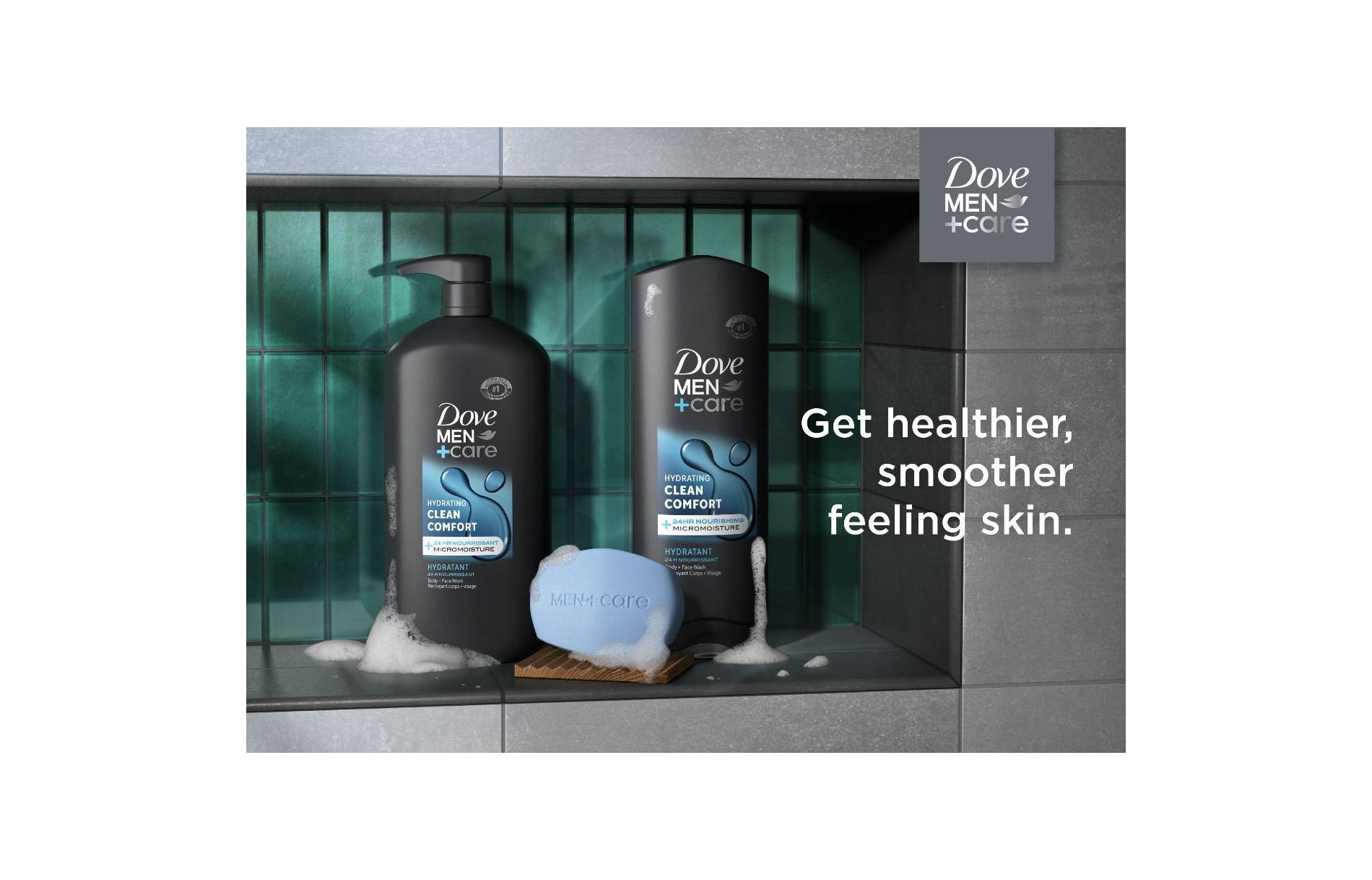 Dove Men+Care Core Body Wash, Bar Soap & Deodorant Collection