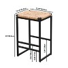 PAGED Set of 2 Bar Stools for Kitchen Island,Paper Rope Woven Counter Bar Stools for Dining Rooms,Kitchens,Islands - 3 of 4