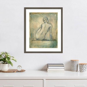 Amanti Art Contemporary Figure Study I by Ethan Harper Wood Framed Wall Art Print - 1 of 4