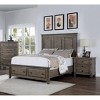 Gulches Transitional Style Warm Gray Nightstand Dovetail Drawers, Felt and Cedar Lining, USB Port and Hidden Drawer - 4 of 4
