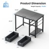 Kumasinova Computer Desk with Drawers,Office Desk with Storage Shelf,Gaming Table with Side Hook,Spacious Work Desk for Home Office - 2 of 4