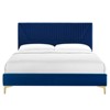 Modway Yasmine Channel Tufted Performance Velvet Queen Platform Bed - 3 of 4