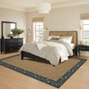 Modern Bordered Living Room Rugs, Washable Soft Floral Bedroom Rugs Non Slip, Farmhouse Solid Home Decor Carpet - 4 of 4