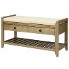 YOOCOZZ Solid Wood Multipurpose Entryway Storage Bench with Drawers and Cushioned Seat - 3 of 4