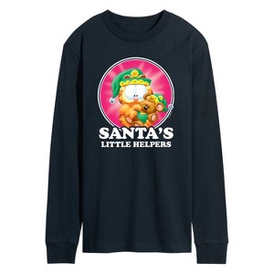 Men's - Garfield - Santas Little Helpers Long Sleeve Graphic T-Shirt - 1 of 4