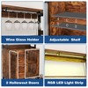 Aheaplus Wine Rack with Hutch, Wine bar Cabinet with Adjustable shelves - 4 of 4