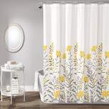 Aprile Shower Curtain Yellow/Gray - Lush Décor