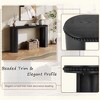 KIGFTSOD Vintage Console Table with Beaded Trim, Reversible Curved Legs & Natural Wood Veneer Finish for Hallway, Living Room or Behind Sofa - 2 of 4