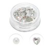 Unique Bargains Women's Fashion Rhinestone Nail Supplies Clear White 1 Set - 3 of 4