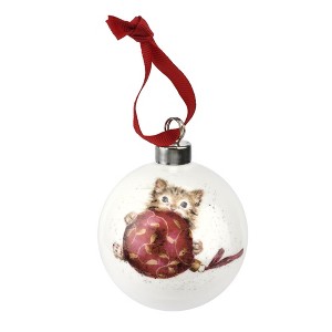 Royal Worcester Wrendale Designs Purrfect Christmas Bauble (Kitten) - 2.6 Inch - 1 of 4