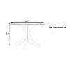 Mid-Century 42" Round Dining Table for 4, MDF Top with Solid Wood Legs, Compact Design for Small Spaces, Easy Assembly-Cuddlewood - 4 of 4