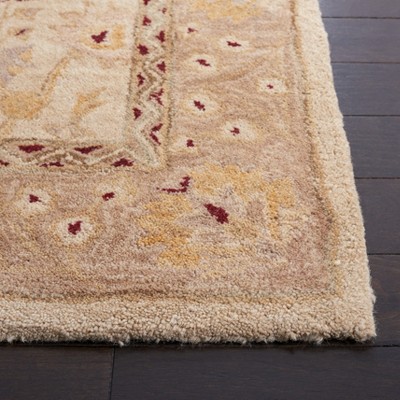 Handmade Red Tufted Wool Rectangular Area Rug 3' x 5'