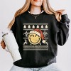 S.W.Smiley Ugly Christmas Sweater Distressed - Women's Lightweight Garment Dyed Sweatshirt - 2 of 3