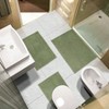 Bathroom Rug Set, Non - Slip Bath Mat - Ultra Soft, Washable, Absorbent for Toilet Tub Sage - 2 of 4