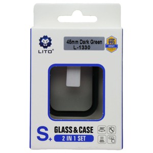 LITO S+ Glass and Case for Apple Watch Series 9/8/7 (45mm) - Dark Green (L-1330) - 1 of 1