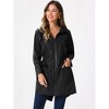 INSPIRE CHIC Women's Lightweight Hooded Raincoat Windbreaker Trench Coat - 4 of 4