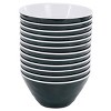 Gibson Home Tropical Sway 12 Piece 6 Inch Melamine Bowl Set in Leaf Decal Teal - 2 of 4