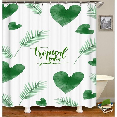 Tropical Palm Shower Curtains for Bathroom Waterproof Fabric Bath Curtain Durable Soft Stylish Bathroom Decor 72x72 Inch