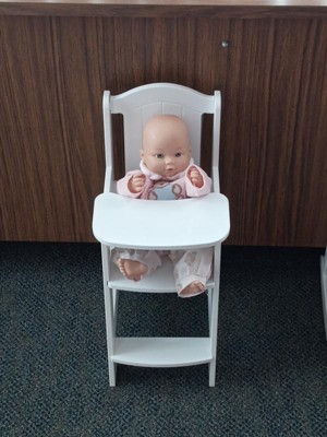 Melissa Doug Mine To Love Wooden Play High Chair For Dolls Stuffed Animals White Target