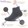 Cozyway Non-Slip Ankle Style Socks with Grippers, 12 Pack for Baby Boys and Girls, Black White Dark Grey, 6-12 Months, Unisex - 2 of 4