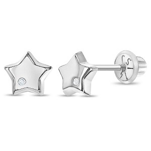 Baby Girls' Diamond Star Screw Back 14k Gold Earrings - In Season Jewelry - 1 of 4