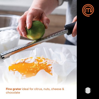MasterChef Black Ergonomic Stainless Steel Zester and Grater