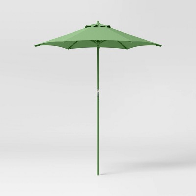 6' Round Outdoor Patio Market Umbrella with Black Pole - Room Essentials™