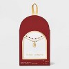 14K Gold Dipped Beaded Initial Necklace Set 2pc - A New Day™ Gold/Marron - 3 of 4