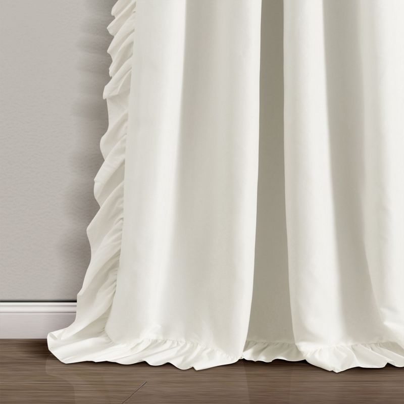 Reyna 100% Lined Blackout Window Curtain Panel White Single 54X84, 5 of 7